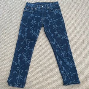 Levi Strauss floral design jeans